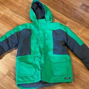 Lands' End Kids Green and Dark Gray ski winter Jacket